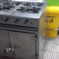 اجاق گاز استیل ۴ شعله فردار رستورانی