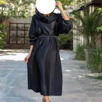 مانتو کفتان مشکی عبایی بلند