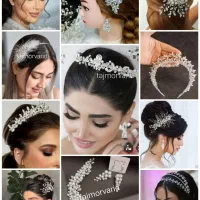 ریسه مو تاج یقه حجاب بال پروانه توربان اکسسوری