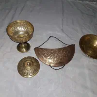 قندان وکاشکول وکاسه چهل کلیدعتیقه|کلکسیون اشیاء عتیقه|کرمانشاه, |دیوار