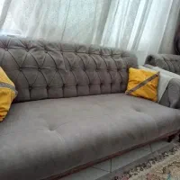 باسلام یک دست مبل راحتی هفت نفره در حد نو|مبلمان خانگی و میز عسلی|مشهد, هفده شهریور|دیوار