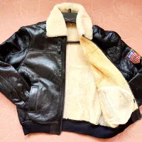 کاپشن چرم بوفالو خلبانی