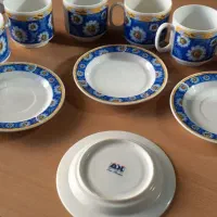 استکان نعلبکی  گل پنبه پارچ و لیوان  آنتیک قدیمی|کلکسیون اشیاء عتیقه|تبریز, |دیوار