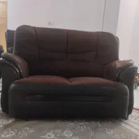 مبل 7نفره مخمل چرم سالم درحدنو