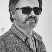 طراحی چهره سیاه قلم