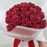 دسته گل رز روبانی با رنگ و تعداد شاخه دلخواه