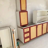 کابینت فلزی همراه هود|آب‌چکان و نظم‌دهنده ظروف|بروجرد, |دیوار