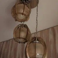 لوستر سه شاخه چوبی جنس مرغوب و کاملا نو