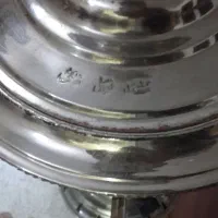 سماور زغالی برنجی قدیمی ولی گازی شده