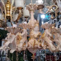 لوستر شاخه آرامیس سفید طلا بیست شعله|لوستر و چراغ آویز|تبریز, |دیوار