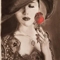 طراحی چهره سیاه قلم پذیرفته می‌شود|تابلو، نقاشی، عکس|گراش, |دیوار