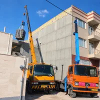 خدمات جرثقیل خاور و ۷ تن بالابر مصالح و سبد نفر