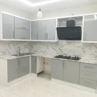 کابینت MDF دست دوم در حد نو با هود سینک شیر