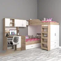 سرویس تخت خواب دوطبقه مدل فلورا|تخت و سرویس خواب|تبریز, |دیوار