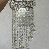 لوستر با گوی کریستالی با رشته های فانتزی