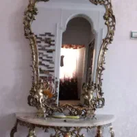 آینه و شمعدان برنز