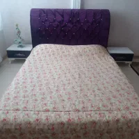 تخت دو نفره همراه آینه و دوعدد پاتختی|تخت و سرویس خواب|قیدار, |دیوار