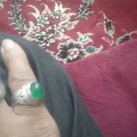 دوعددانگشتریکی فیروزه اصل وعقیق سبزخوش رنگ|جواهرات|گزیک, |دیوار