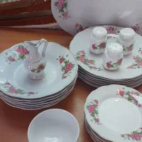 سرویس گلسرخی قدیمی|ظروف سرو و پذیرایی|گلبهار, شهر جدید گلبهار|دیوار