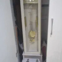 ساعت ایستاده سفید طلایی