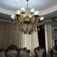 لوستر برنجی 6شاخه 12شعله