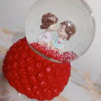 گوی موزیکال برفی چراغدار