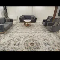 سرویس مبلمان 8 نفره با میز  میز عسلی سنگ