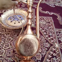 سماور زغالی و آفتابه لگن|کلکسیون اشیاء عتیقه|ملایر, |دیوار