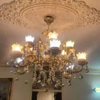 یک جفت لوستر ۱۲ شاخه|لوستر و چراغ آویز|اصفهان, باغ فدک|دیوار