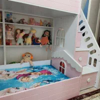 تختخواب دو طبقه. آینه و کنسول. تشک. بالش. مبل|تخت و سرویس خواب|کرمانشاه, |دیوار