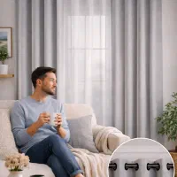 پرده پانچی آماده حریر و هازان|پرده، رانر، رومیزی|تهران, گلستان (شهرک راه آهن)|دیوار