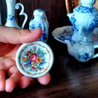 ظروف بسیار زیبای قلم آبی و گلسرخی و دیوار کوب|ظروف سرو و پذیرایی|تهران, نیروی هوایی (پیروزی)|دیوار