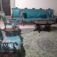 مبلمان چوبی صنوبر ۷ نفره به همراه نهارخوری ۸ نفره