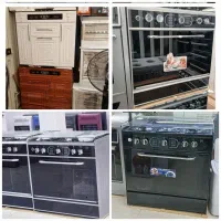 اجاق گاز طرح فر فلزیmdfلعاب استل شیشه 5شعله ارسال
