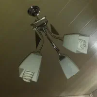 لوستر سه شاخه استیل