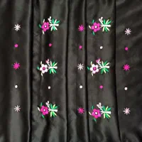 گلدوزی گل ابریشم اطلس