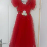 لباس عروس قرمز بچگانه مناسب سن ۸ سال تا ۹ سال