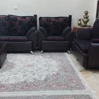 مبل راحتی ۷ نفره چرم و پارچه