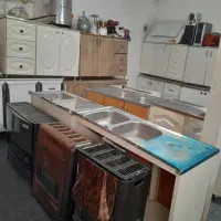 کابینت زمینی سیاه رنک سه تیکه درحد نو