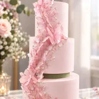 ماکت کیک پروانه ۳ طبقه