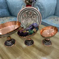 ظروف مسی قلم کاری|ظروف سرو و پذیرایی|تهران, تختی|دیوار