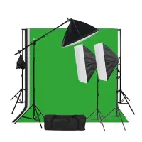 کیت کامل پرده سبز کروماکی 3 لامپ - (وارداتی)