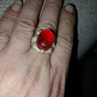 انگشتر نقره یاقوت