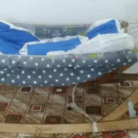گهواره محکم چوب اصلی با پالش،تشک ۳۵۰۰