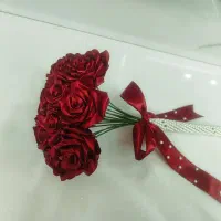 دسته گل روبانی پینترستی خوشگل