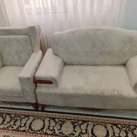 مبل هفت نفره کرم رنگ|مبلمان خانگی و میز عسلی|خمام, |دیوار