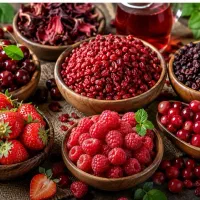ریز میوه های قرمز