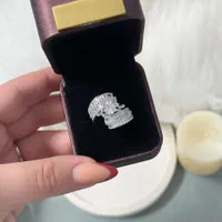 گوشواره و انگشتر نقره روکش طلا عیار925آب طلا کد030|بدلیجات|تبریز, |دیوار