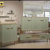 آینه کنسول سبز پسته ای زرکالا|بوفه، ویترین، کنسول|یاسوج, |دیوار