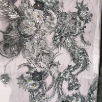 پارچه دانتل کار شده و دو متر و نیم ساتن زیرش